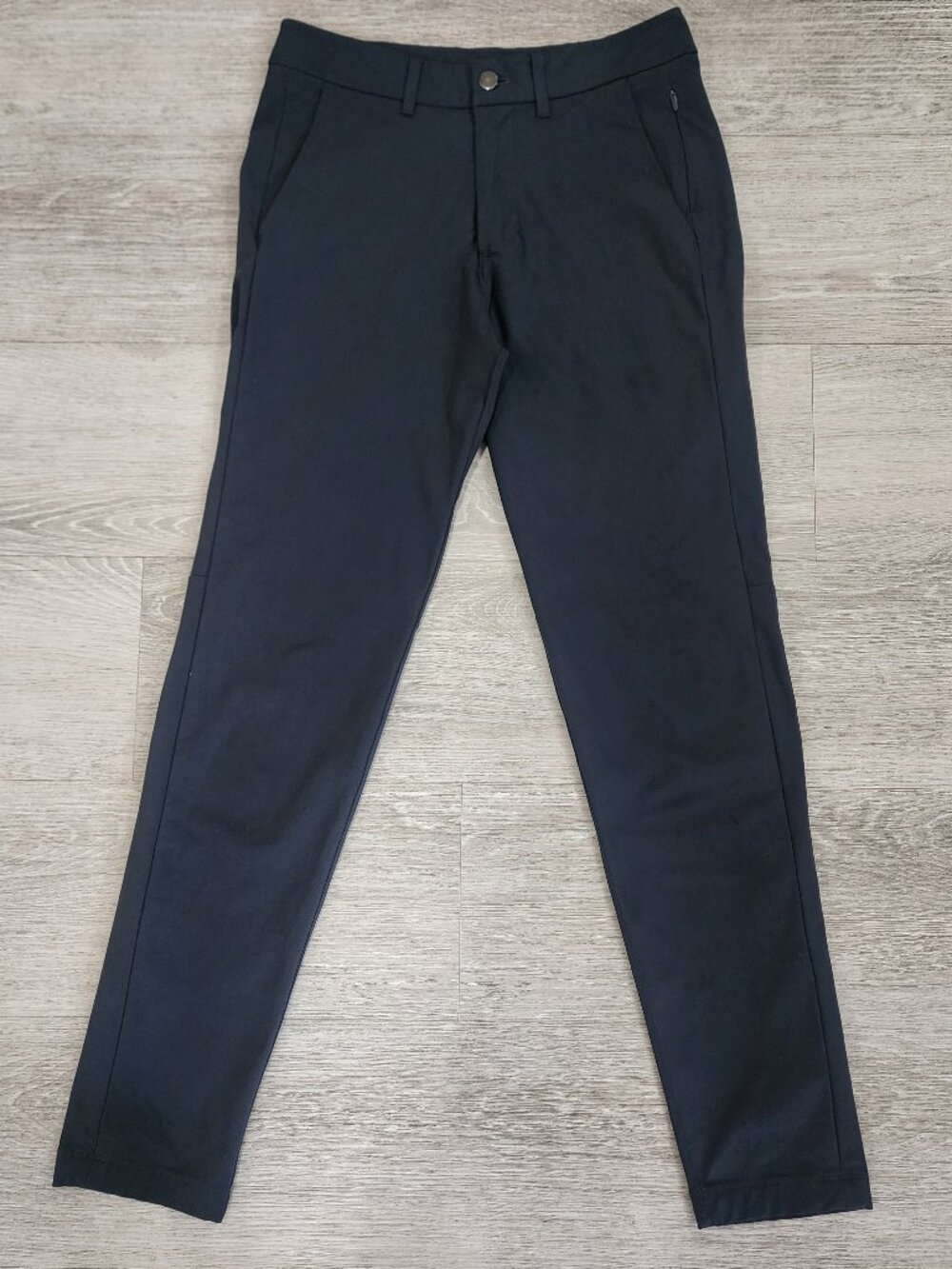 Lululemon Commission Warpstreme Pants Men's 28 Gray Slim Fit Logo LM5439S